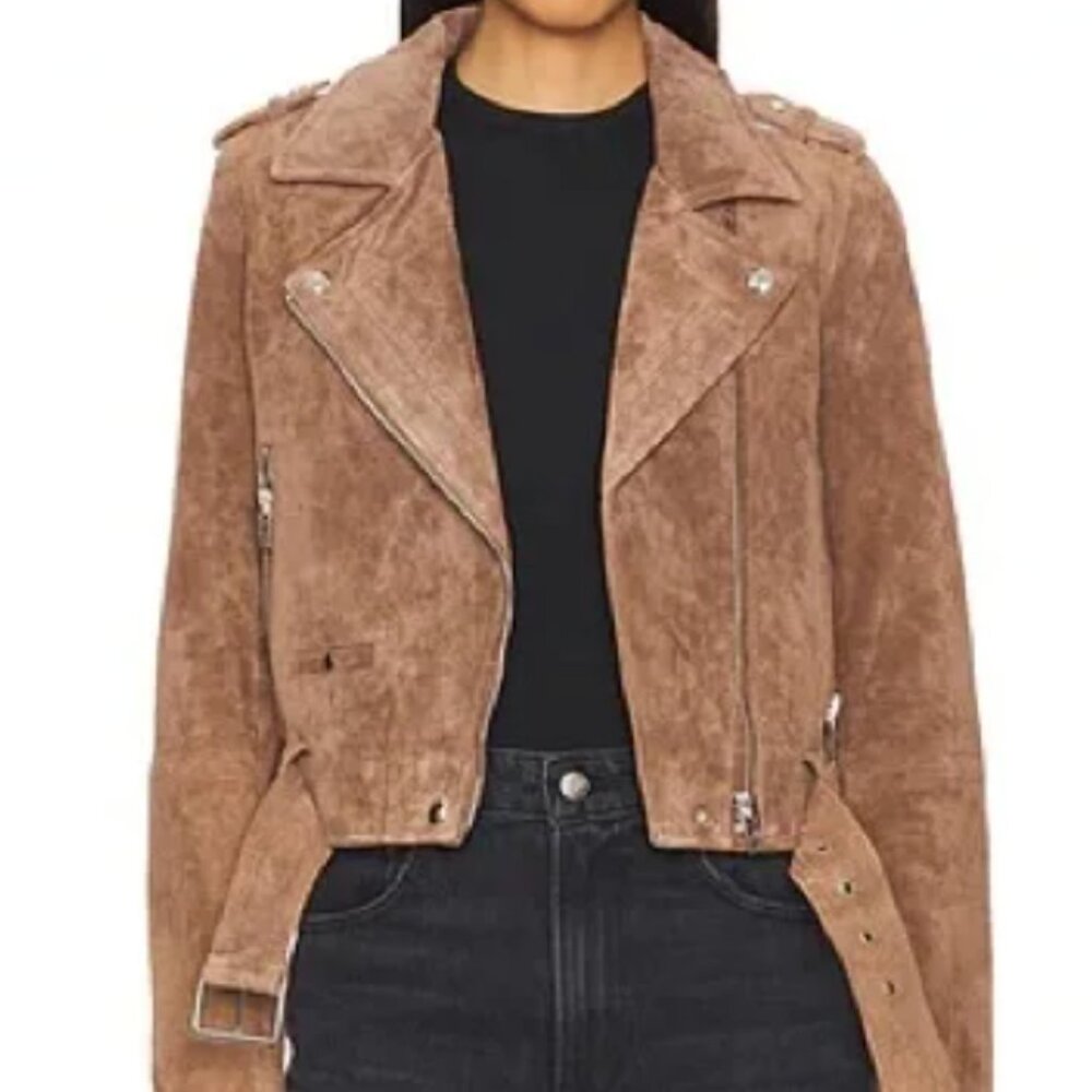 BLANKNYC Morning Suede Moto Jacket